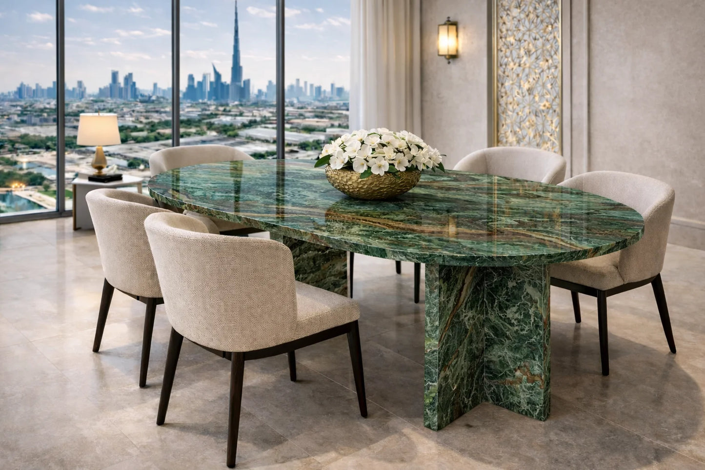 Verde Guatemala Marble Table