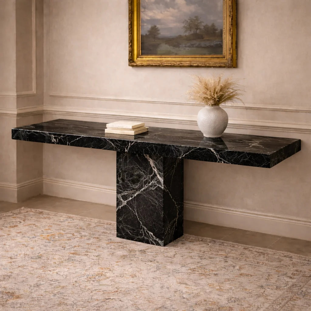 Vintage Italian Marble Console Table