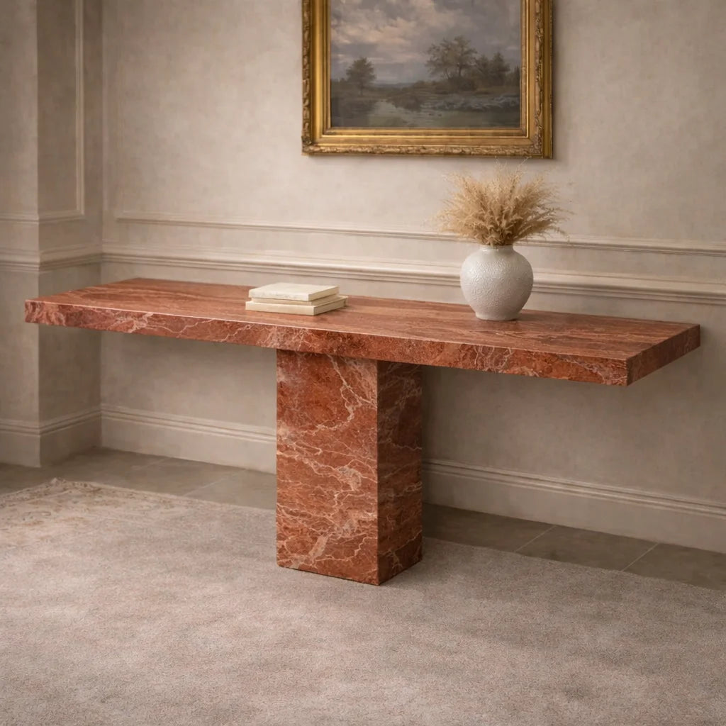 Vintage Italian Marble Console Table