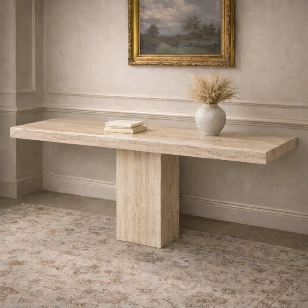 Vintage Italian Marble Console Table