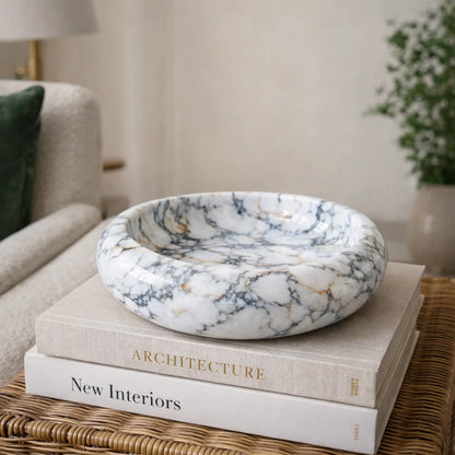 Viola Marble Centerpiece with Honed