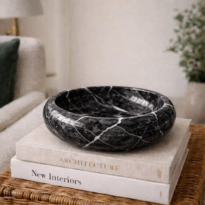 Viola Marble Centerpiece with Honed