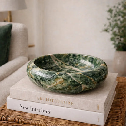 Viola Marble Centerpiece with Honed
