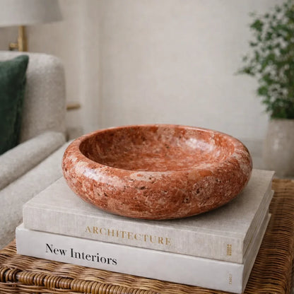 Viola Marble Centerpiece with Honed