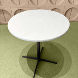 white marble round coffee table