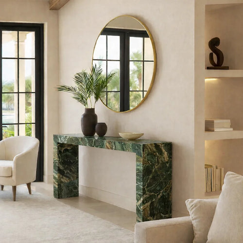 Zavero Strata Marble Console Table